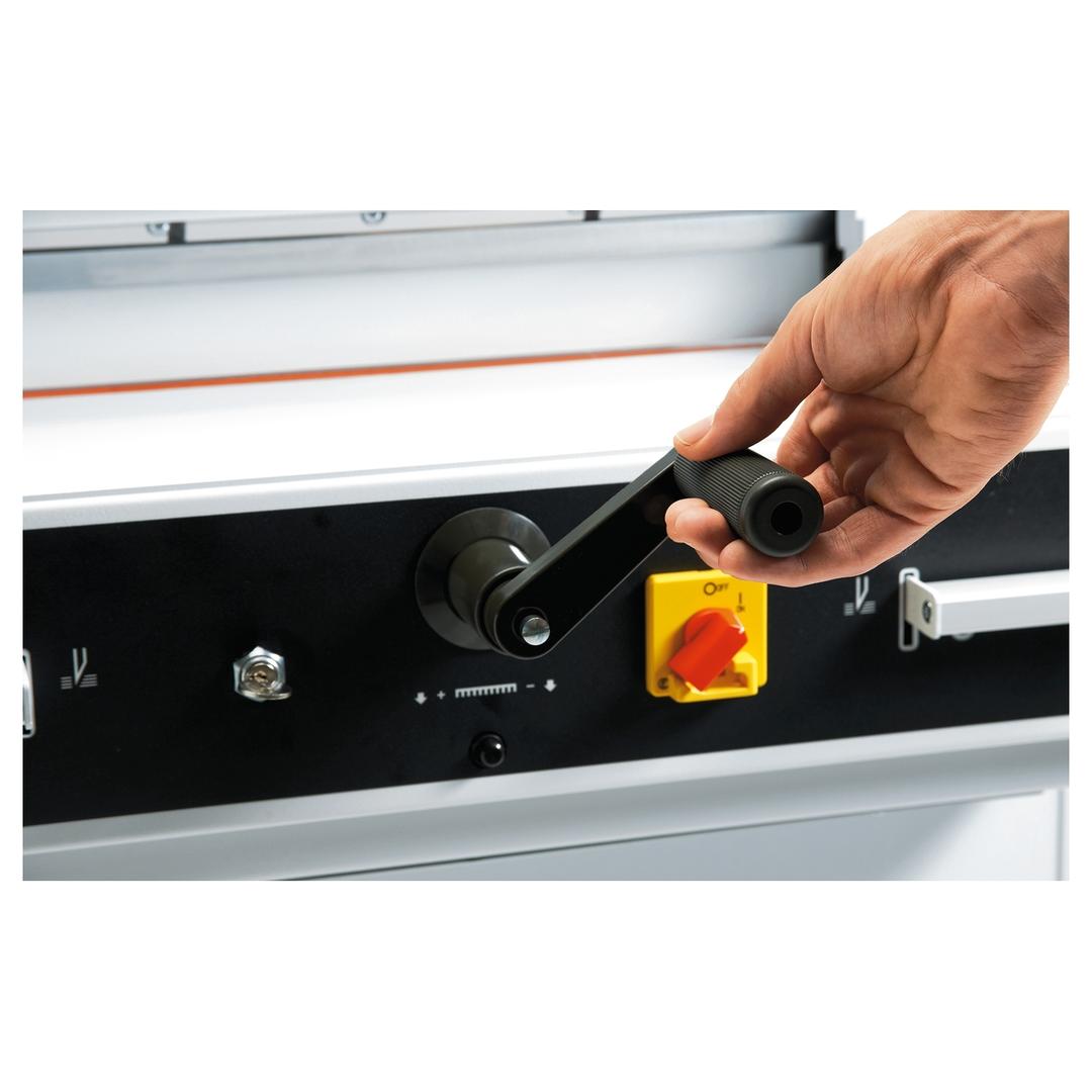 Massicot électrique A3 4350 sur stand IDEAL — Manivelle ajustement