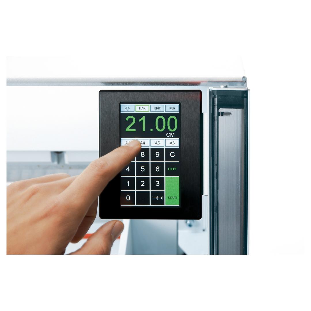 Massicot électrique programmable A3+ 4860 IDEAL — Ecran de mesure