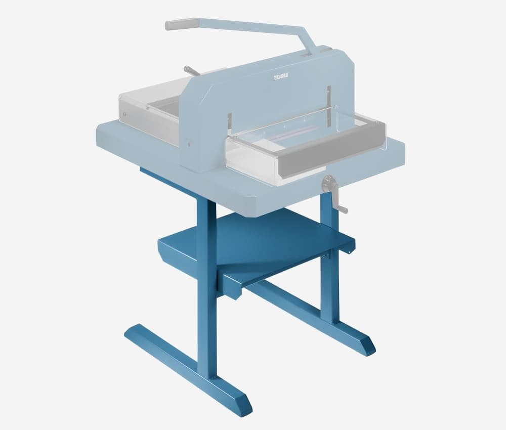 Massicot manuel DAHLE 846 avec pieds support : Les pieds support apportent une excellente stabilité et une hauteur de travail ergonomique pour un confort d'utilisation optimal.