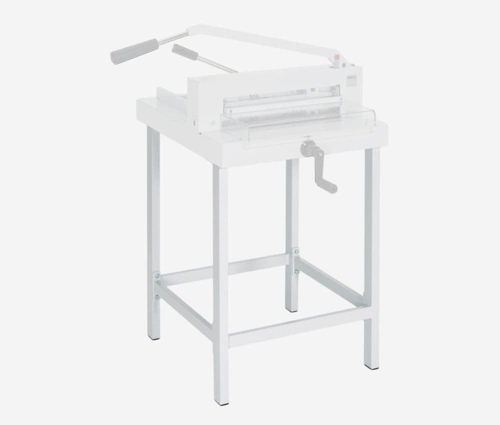 Les pieds support du Massicot manuel A3 4305 avec pieds support IDEAL assurent une parfaite stabilité de l'équipement et offrent un poste de travail ergonomique pour une utilisation professionnelle.