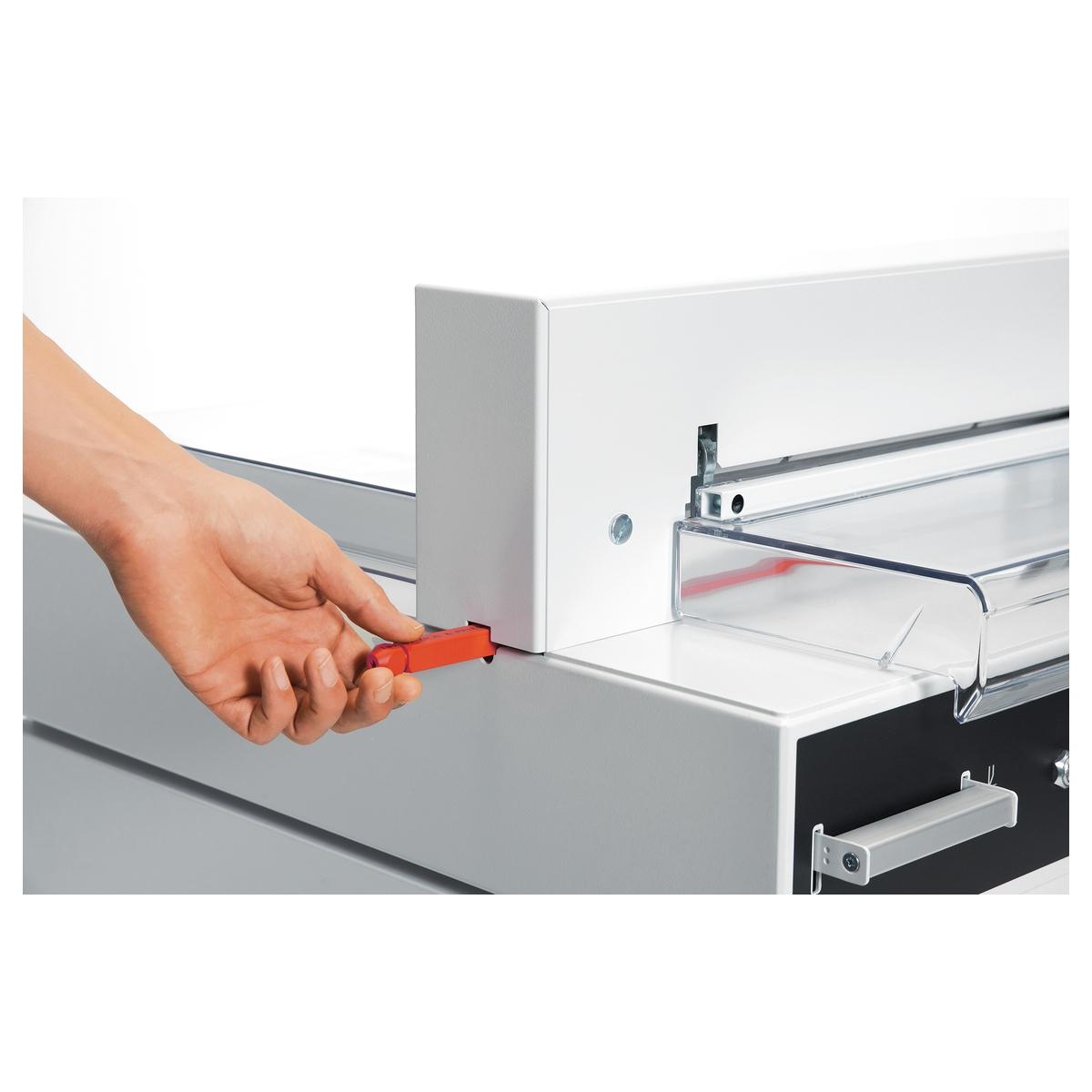 Massicot électrique A3 4350 sur stand IDEAL — Changement réglette