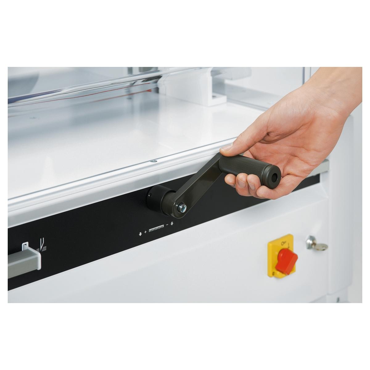 Massicot électrique A3+ 4850 IDEAL — Manivelle ajustement