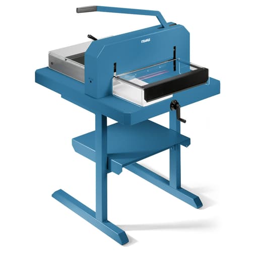 Massicot manuel professionnel A3 - Pression manuelle - Coupe 700 feuilles 70 g/m² - Longueur de coupe 430 mm - Equipé de pieds support métallique 846 avec pieds support